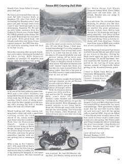 Texas Hill Country Fall Ride