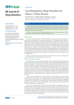 Non Respiratory Sleep Disorders In Obese: A Mini