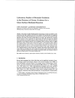 Laboratory Studies of Bromide Oxidation in the