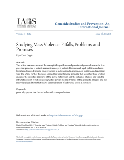 Studying Mass Violence: Pitfalls, Problems, and