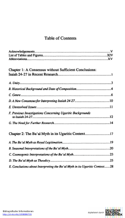 Table of Contents