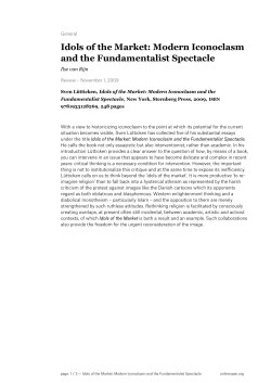 Idols of the Market: Modern Iconoclasm and the Fundamentalist