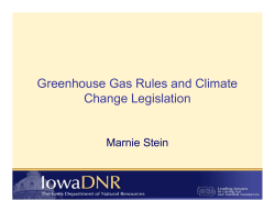 Greenhouse Gas Rules and Climate Change Legislation