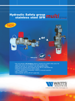 Hydraulic Safety group stainless steel SFR