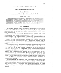 265 Effects of the Coarse-Graining Scale
