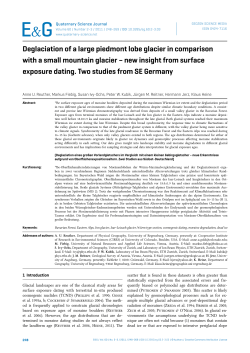 Deglaciation of a large piedmont lobe glacier in comparison with a