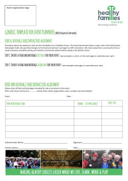Generic Template for Events Planners