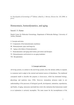 Homeostasis, homeodynamics, and aging