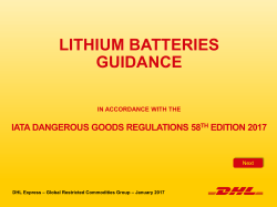 DHL Express Lithium Batteries Guide