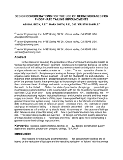 Design Considerations for the Use of Geomembranes for Phosphate