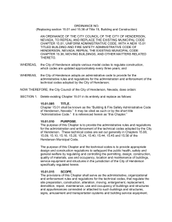 Title 15 - City of Henderson