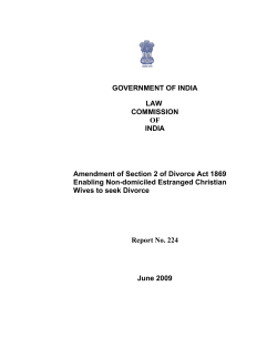 224th Report on Amendment of Section 2 of Divorce Act 1869