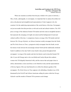 Press Coverage of Emmett Till