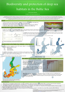 Introduction to Deep Sea habitats Biodiversity in the Baltic Sea