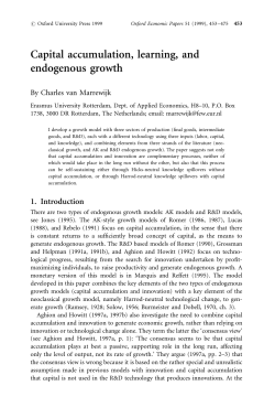 Capital accumulation, learning, and endogenous growth