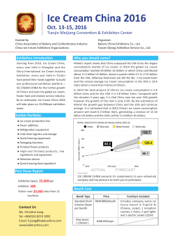 Factsheet - Ice Cream China 2016