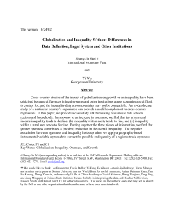 Globalization and Inequality Without Differences in Data Definition