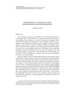 the minimally conscious state: neuroimaging and regeneration