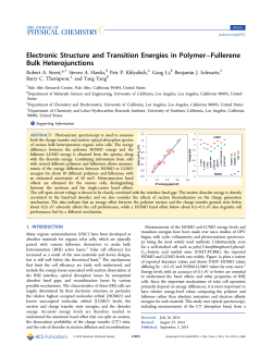 Electronic Structure and Transition Energies in