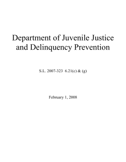 Department of Juvenile Justice and Delinquency Prevention