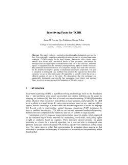 Identifying Facts for TCBR - Personal Web Page