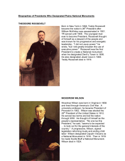 Presidential Bios and Pics