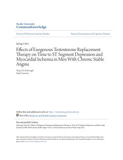 Effects of Exogenous Testosterone Replacement Therapy on Time