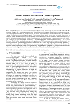 Brain Computer Interface with Genetic Algorithm