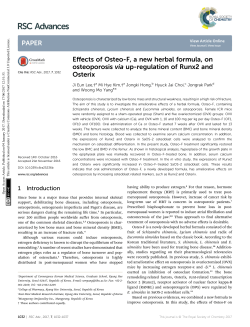 Effects of Osteo-F, a new herbal formula, on