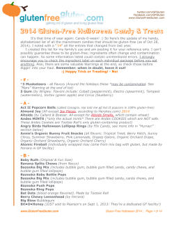 Revised Gluten-free Halloween Candy List