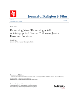Performing Selves/Performing as Self: Autobiographical Films of