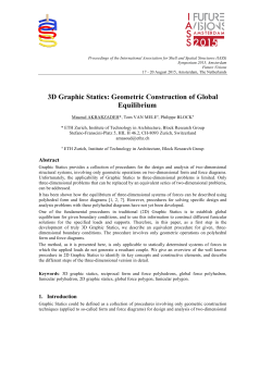 3D Graphic Statics: Geometric Construction of Global Equilibrium