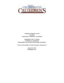 House Livestock Producer Perspectives-Hearing-USCA