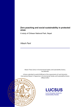 Zero poaching and social sustainability in protected areas: a study of