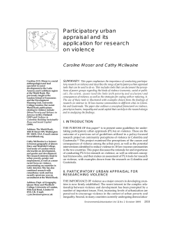 Participatory urban appraisal and its application for research