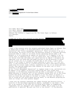 Mark Egan - Department of Defence