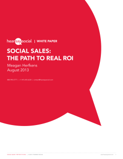 social sales: the path to real roi