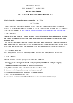 Modulo CLIL STORIA ITSE DEGANUTTI a.s. 2013 2014 Docente