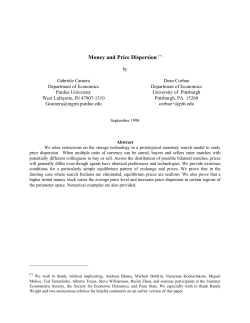 Money and Price Dispersion