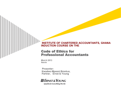 Code of Ethics - The Institute of Chartered Accountants (Ghana)