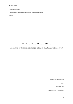 The Hidden Value of House and Home An analysis of the
