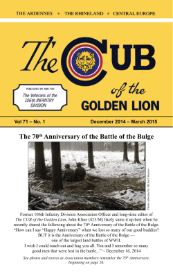 The 70th Anniversary of the Battle of the Bulge