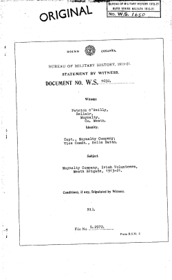 ROINN COSANTA. BUREAU OF MILITARY HISTORY, 1913