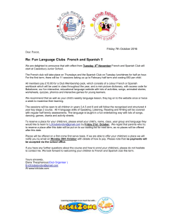 Re: Fun Language Clubs French and Spanish