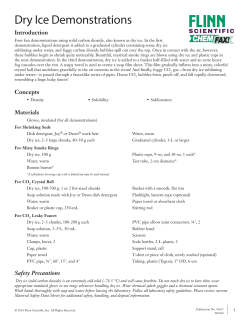 Dry Ice Demonstrations