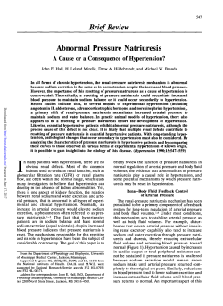 Abnormal Pressure Natriuresis