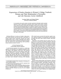 Expressions of Positive Emotion in Women`s College