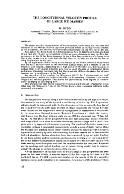the longitudinal velocity profile of large ice masses