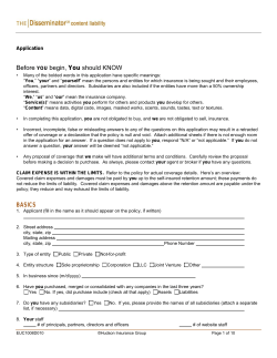 Application - Hudson Insurance Group | Professional Liability