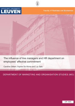 The influence of line managers and HR department on employees
